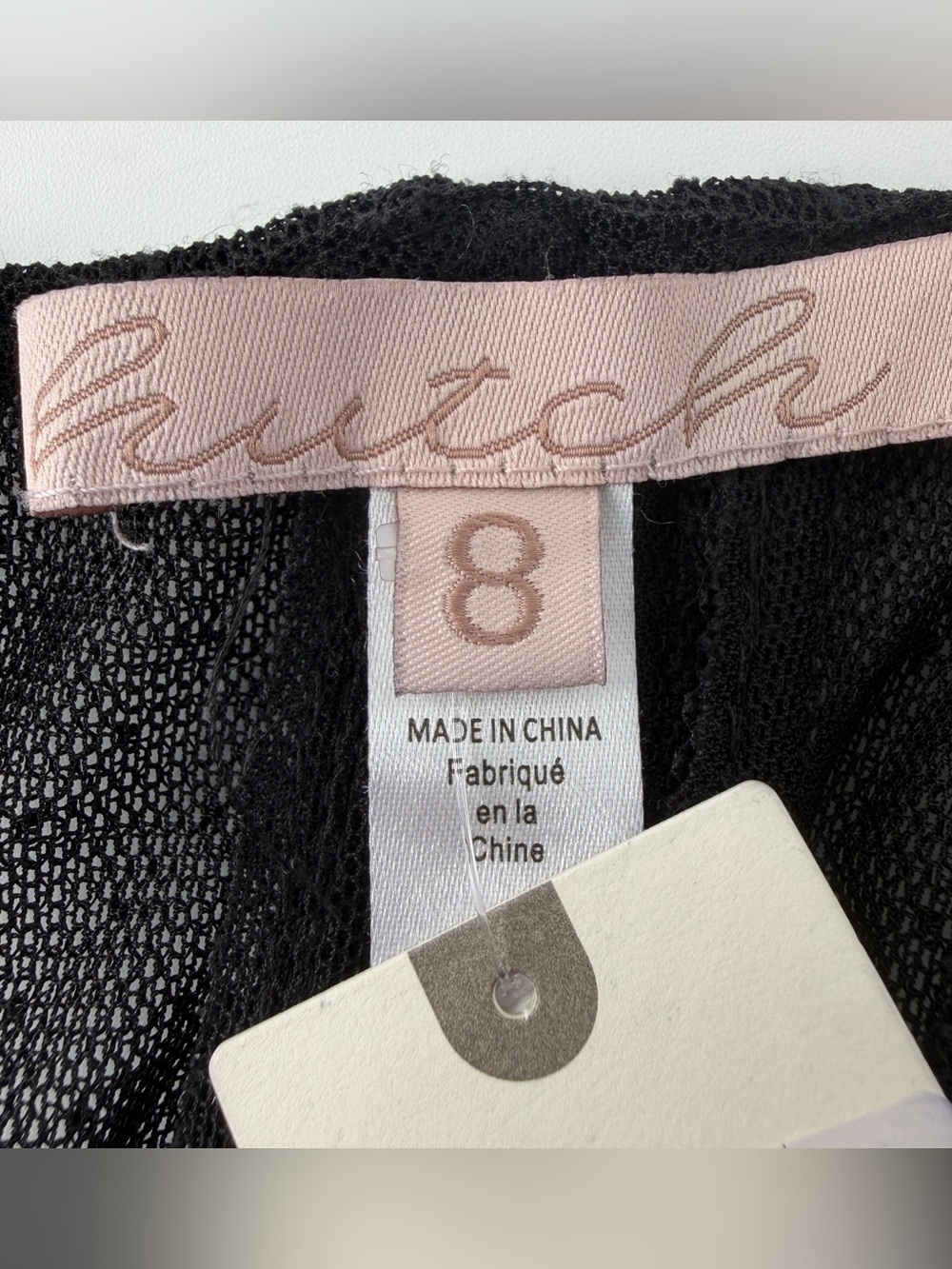 Hutch Selene Corset Black Lace Strapless Midi Dress Dark Romance Witchy Size 8 - Picture 4 of 9